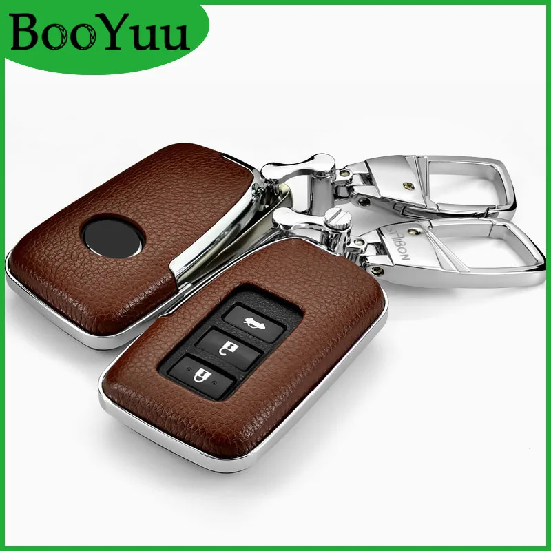 

BooYuu ABS+Cowhide key shell key Case key Cover For Lexus RX270 ES250 NX200t E200 CT200h GS IS NS ES NX LX Car key Cover