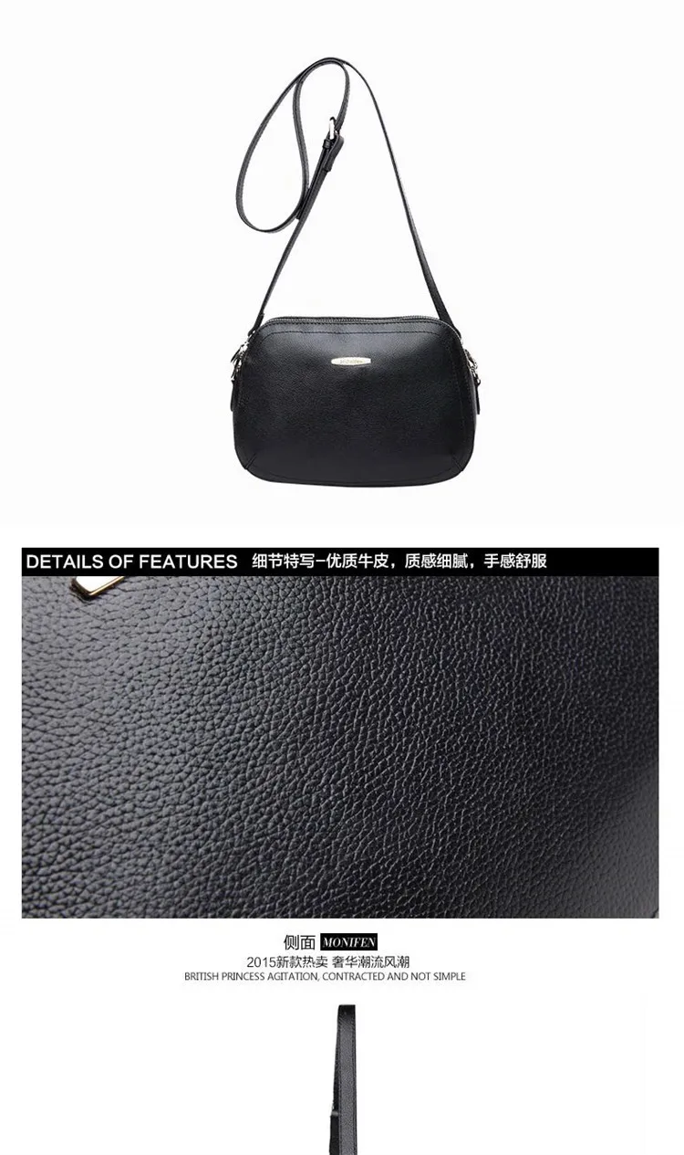 New 2015 Fashion Women Genuine Leather Messenger Bag Shoulder Bags Crossbody Bolsos Carteras Mujer Marca Handbags Famous Brands09