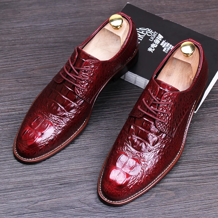 Мужские офисные модельные туфли из спилка наивысшего качества повседневные туфли из воловьей кожи на шнуровке черного и красного цвета модные мужские оксфорды в британском стиле 2A