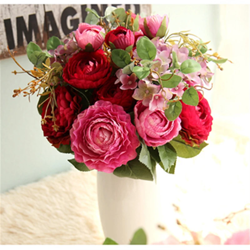 Искусственный букет цветов для свадьбы украшения стола|fake flowers bouquet|flower bouquetartificial