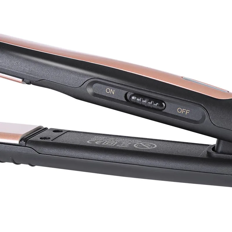 Pro Tourmaline Ceramic Hair Straightener Flat Iron Styling Tool 100-240V With Electric Thermostat Straight Hair Perm Hairdresser