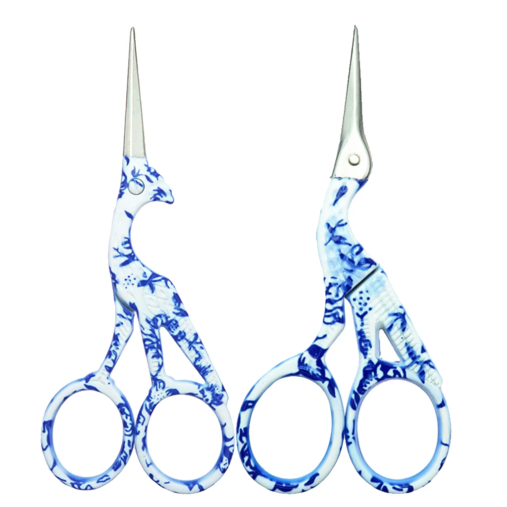 fityle Vintage Crane Shape Stainless Steel Scissor Cutter for Tailor Embroidery Sewing Cross Stitch 2 Sizes
