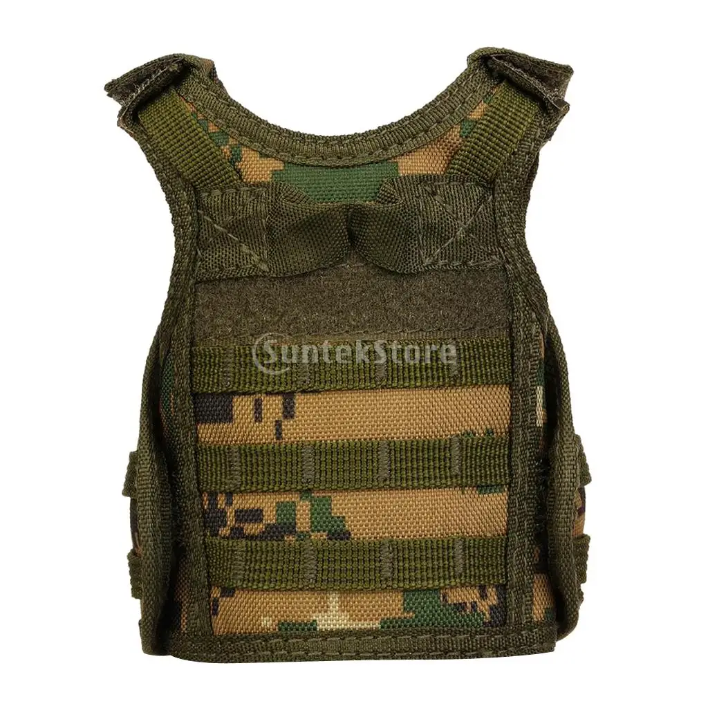 Mini Military Army Tactical MOLLE Vest Style Beers Sleeve Cans Cover Bottles Stubby Holder Cool Bottle Decoration
