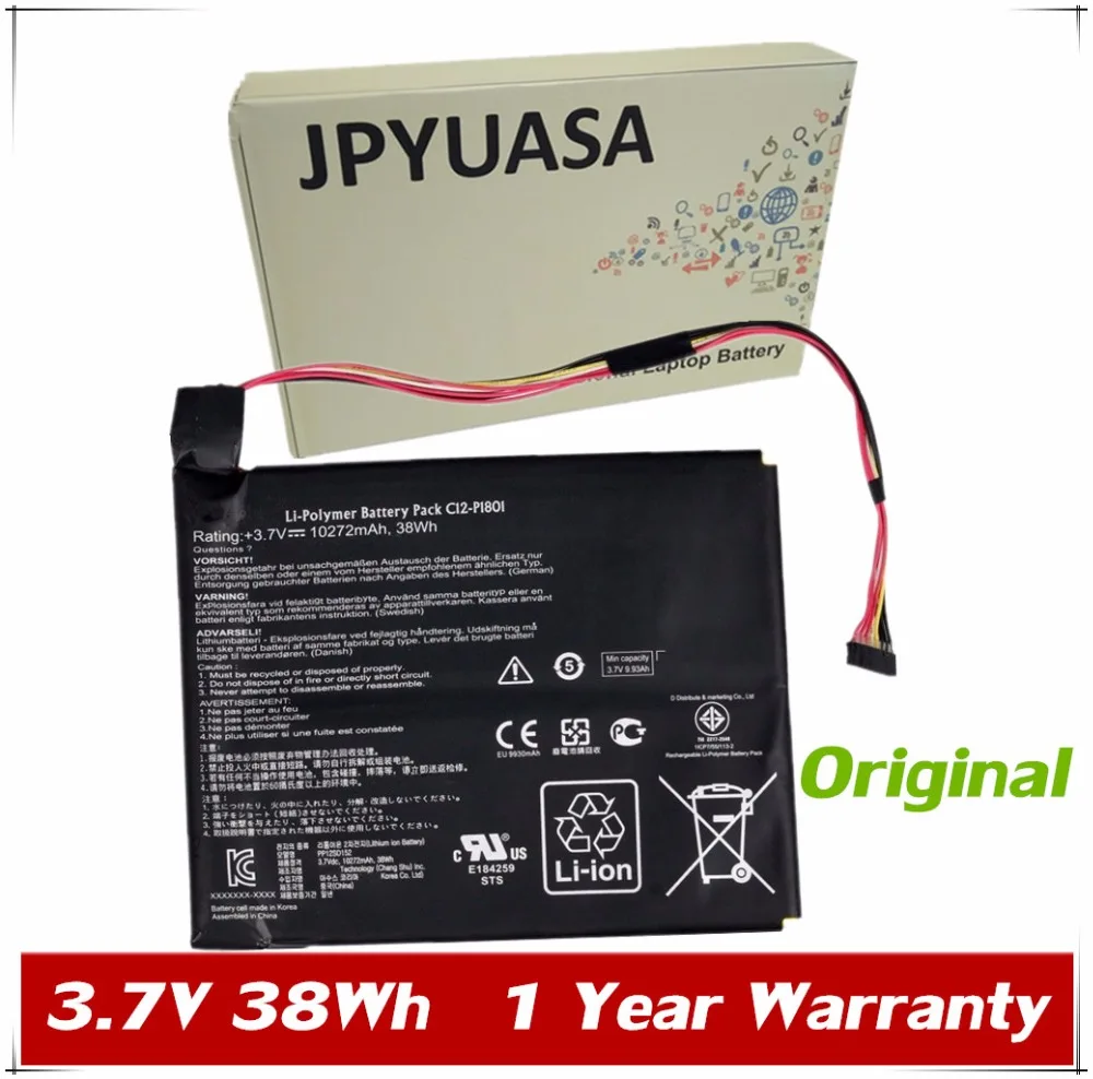 7xinbox 3.7v 10272mah 38wh Original C12p1801 Laptop Battery For Asus Transformer Aio P1801