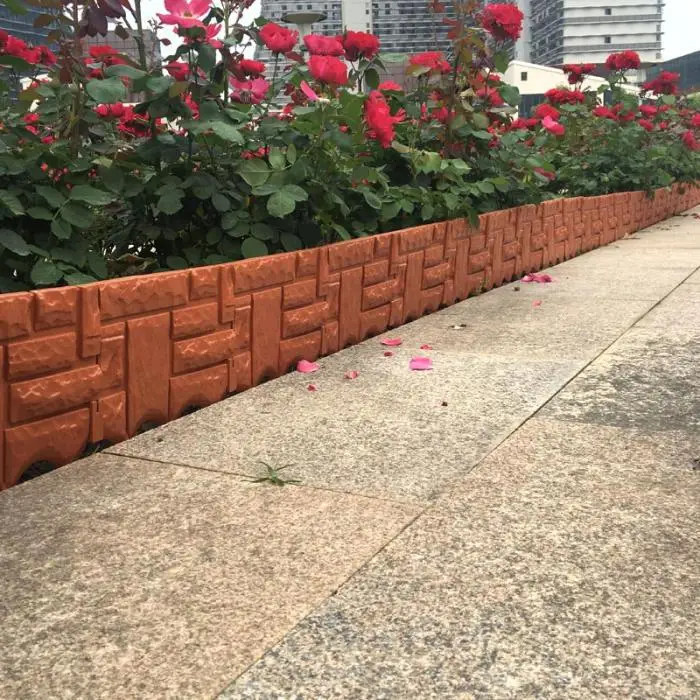 Garden Brick Cement Fence Cement Stone Mold Concrete Flower Courtyard Lawn Mould Maker 20