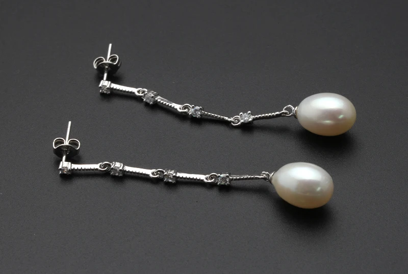 925 Sterling Silver Jewelry Freshwater Pearl Earrings Drop Ethnic Earrings For  Women,Wedding Real Pearl Long Earrings Jewelry