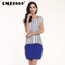 2017 Cotton Robe Plus Size Fashion Summer Dress Personality Dresses Casual Polyester Regular Patchwork Freeshipping Real 71148