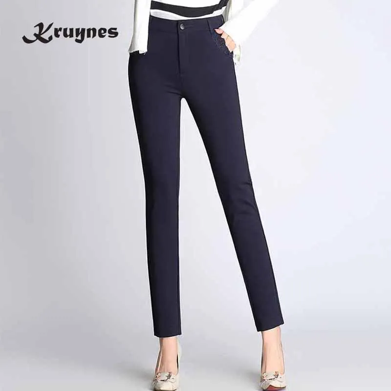 New 2018 Spring Fashion Straight Pants Women Trousers High Waist ...