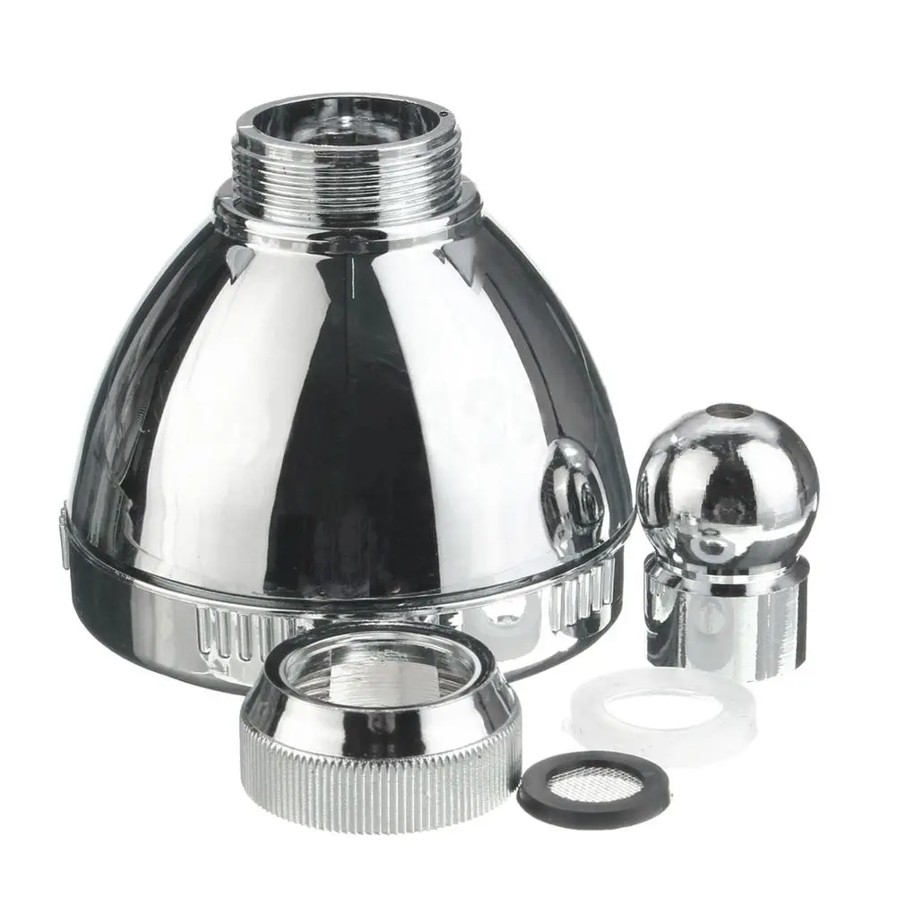 Bathroom Wall Chrome Bath Shower Head Water Saving Pressure Boosting