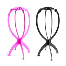 Wig Stands Plastic Hat Display Wig Head Holders 1PC Mannequin Head/Stand Portable Folding Wig Stand Black Wig Stands Plastic Hat Display Wig Head Holders 1PC Mannequin Head/Stand Portable Folding Wig Stand Black
