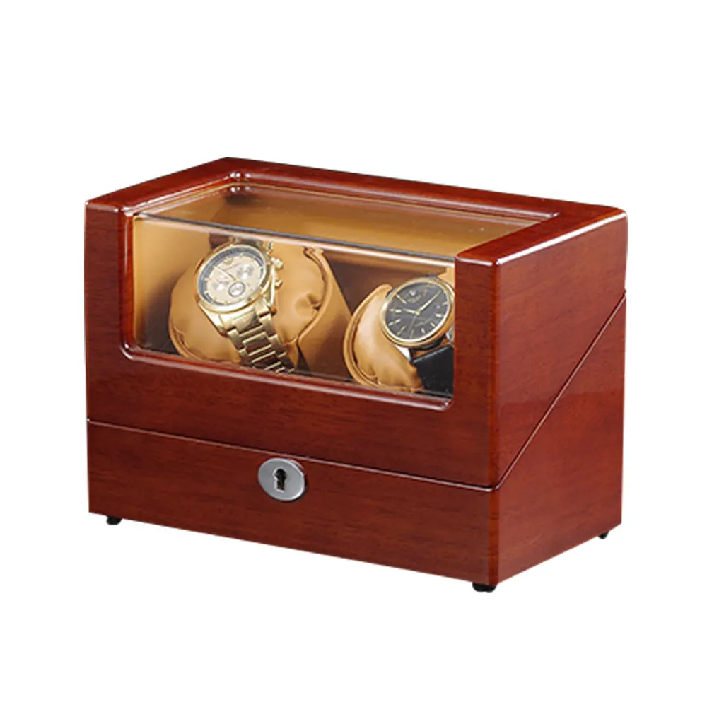 

Watch Winder ,LT Wooden Automatic Rotation 2+0 Storage Case Display Box (Outside is Walnut Inside is brown)2019 new style