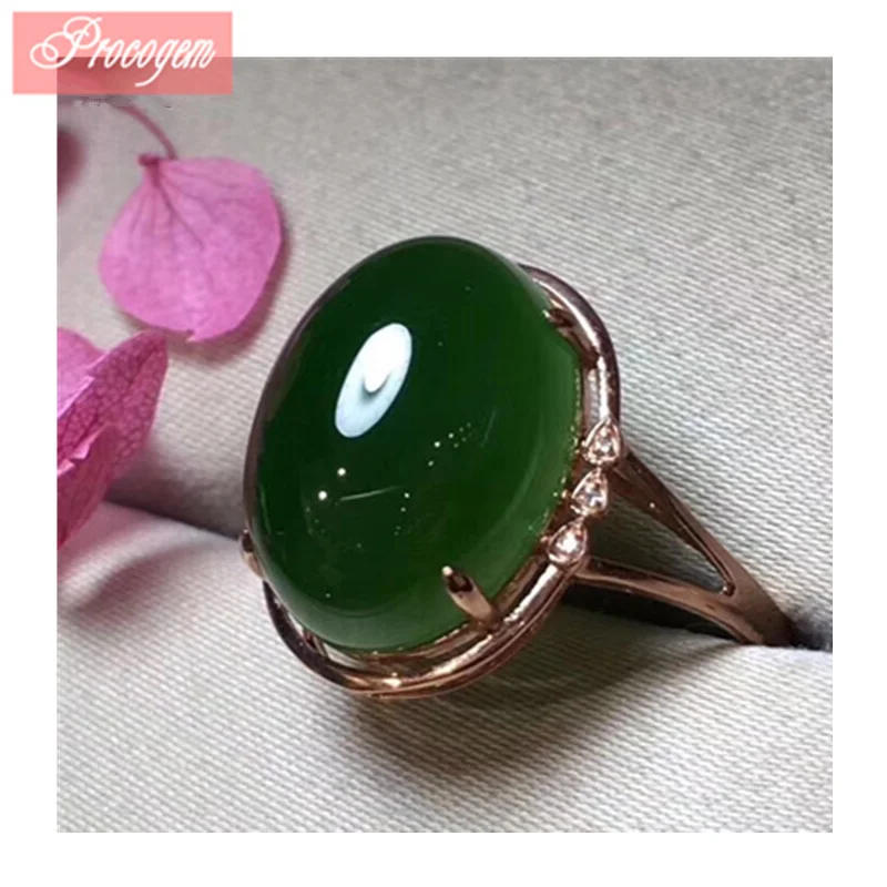 

Natural Jasper Rings 10mmx14mm Genuine Gemstone Big Rings for Women party 925 Sterling silve New fine Jewelry free shipping #193