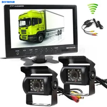 DIYSECUR Wireless 12VDC 9inch Rear View Monitor Car Monitor + Rear View Waterproof Car Camera for Bus Horse Trailer Motorhome