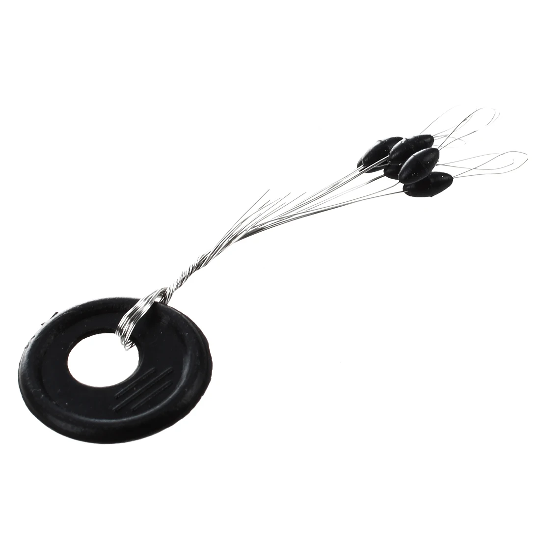 10 قطعة 6 في 1 المطاط الأسود البيضاوي وقف خاتم خرز الصيد بوبر سدادة 10 قطعة 6 في 1 المطاط الأسود البيضاوي وقف خاتم خرز الصيد بوبر سدادة