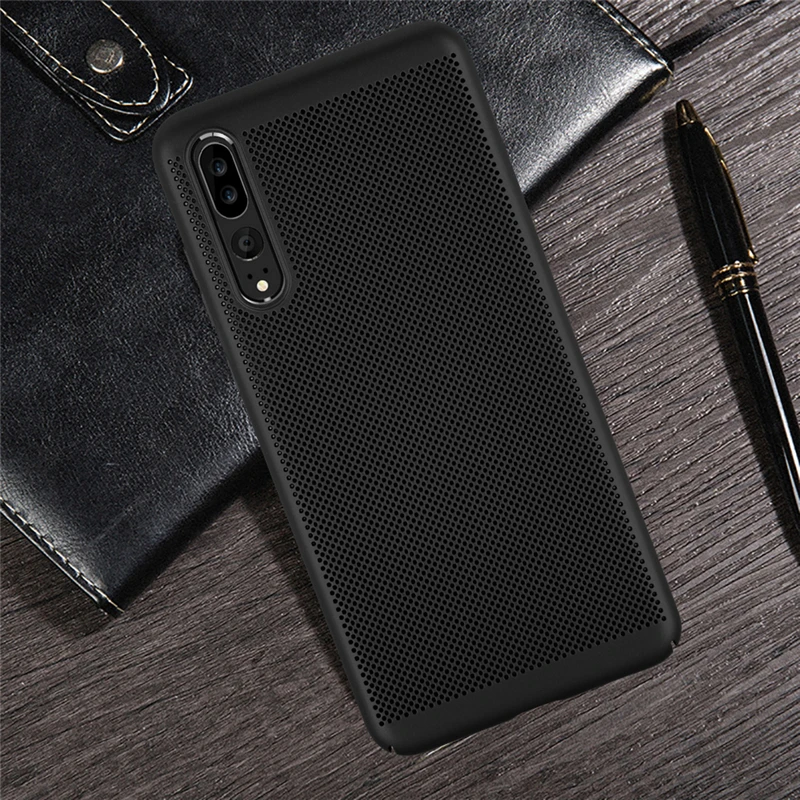PortefeuilleUltra Thin Heat dissipation Phone Case For Huawei P20 Plus HUAWEI P20 Pro Back Cover Hard PC Plastic Shell Cases (7)_