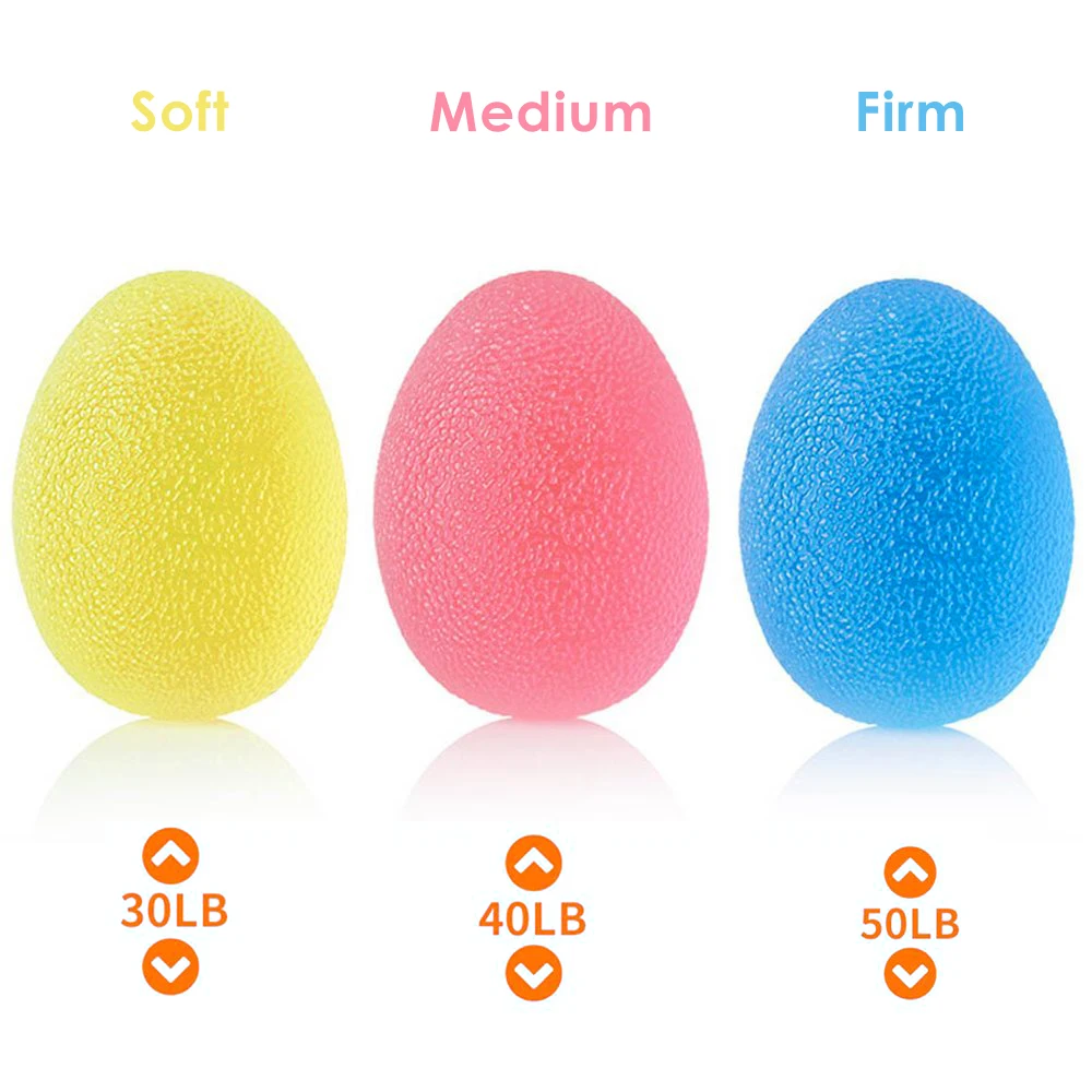 SKL Hand Grip Strengthening Stress Relief Therapy Squishy Balls Set of 3 Finger Resistance Exercise Squeeze Eggs Train Hands SKL Hand Grip Strengthening Stress Relief Therapy Squishy Balls Set of 3 Finger Resistance Exercise Squeeze Eggs Train Hands