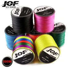 Nova linha de pesca trançada com 8 fios, pe, 500 metros, corda de multifilamentos para peixe, capra, 20 30 40 50 60 80 100lb