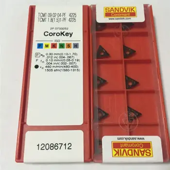 

10pcs TCMT090204-PF4225 TCMT1.8(1.5)1-PF4225 Carbide Insert