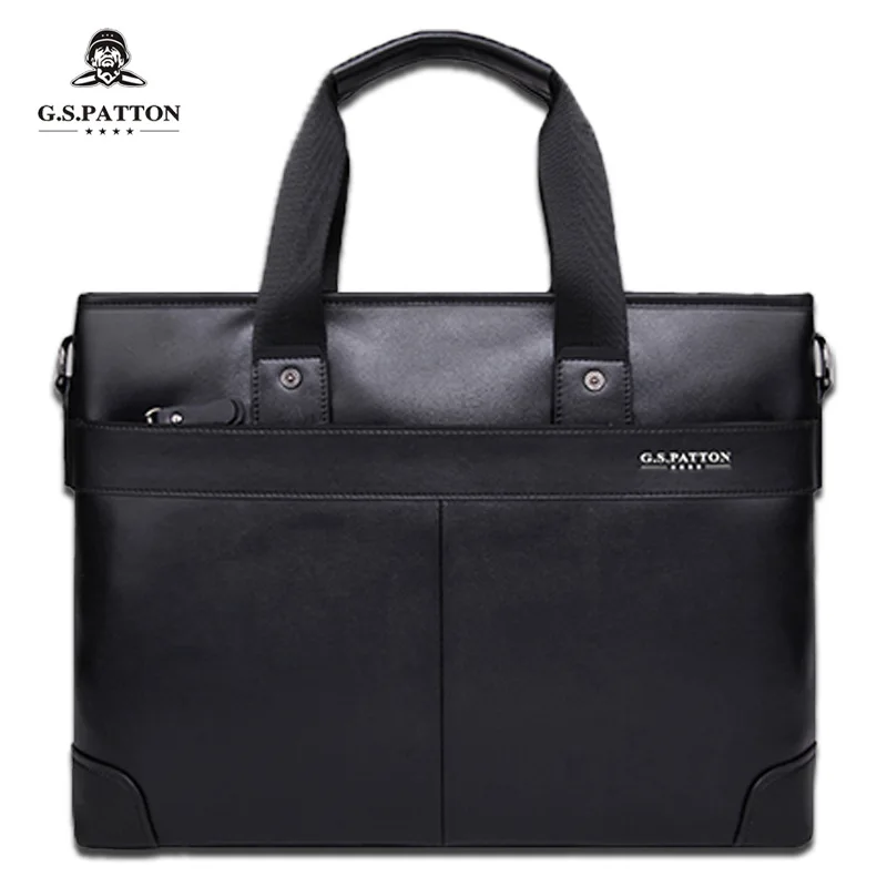 

New leather men's bag men's handbag business fashion single shoulder slung computer briefcase