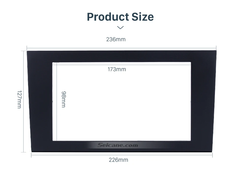 Seicane 173*98 мм двойной Дин радио Фасции Аудио рамка отделка ободок панель монтажный комплект для 2004 2005 2006 2007 2008 Audi A4