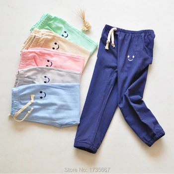 

travel snail 100% cotton kids pants girls harem pants boys children pants toddler trousers elastic waist 2-7 yrs 2019 summer new