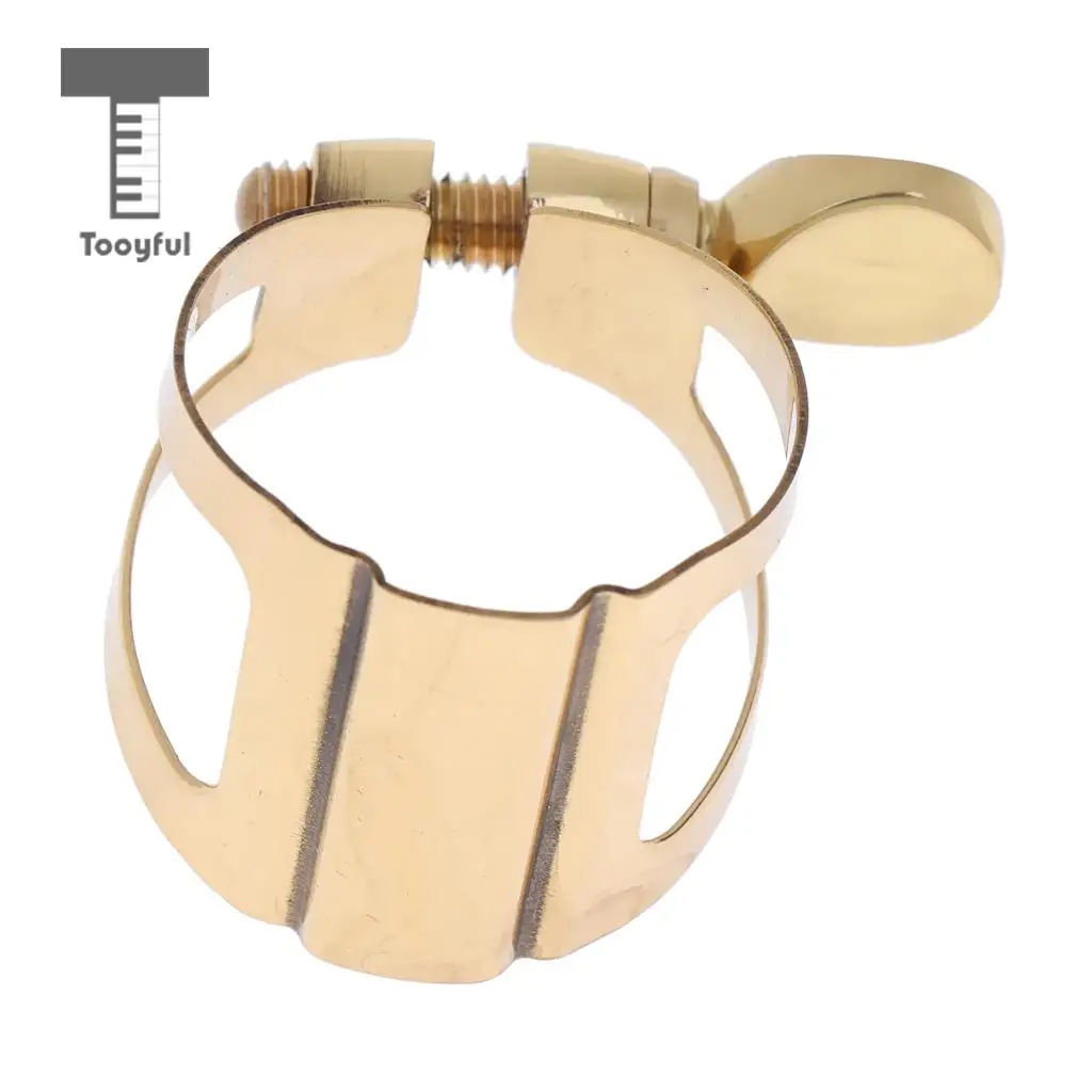 Gold Metal Soprano Sax Saxophone Mouthpiece Ligature Clip for Wind Instrument Parts