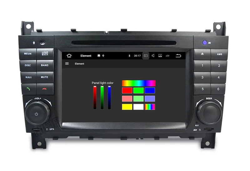 Perfect 1024X600 Quad Core Android 7.12 Car DVD for Mercedes Benz C Class W203 C200 C230 C320 CLK 200 CLK350 CLK500 GPS Radio Stereo BT 21