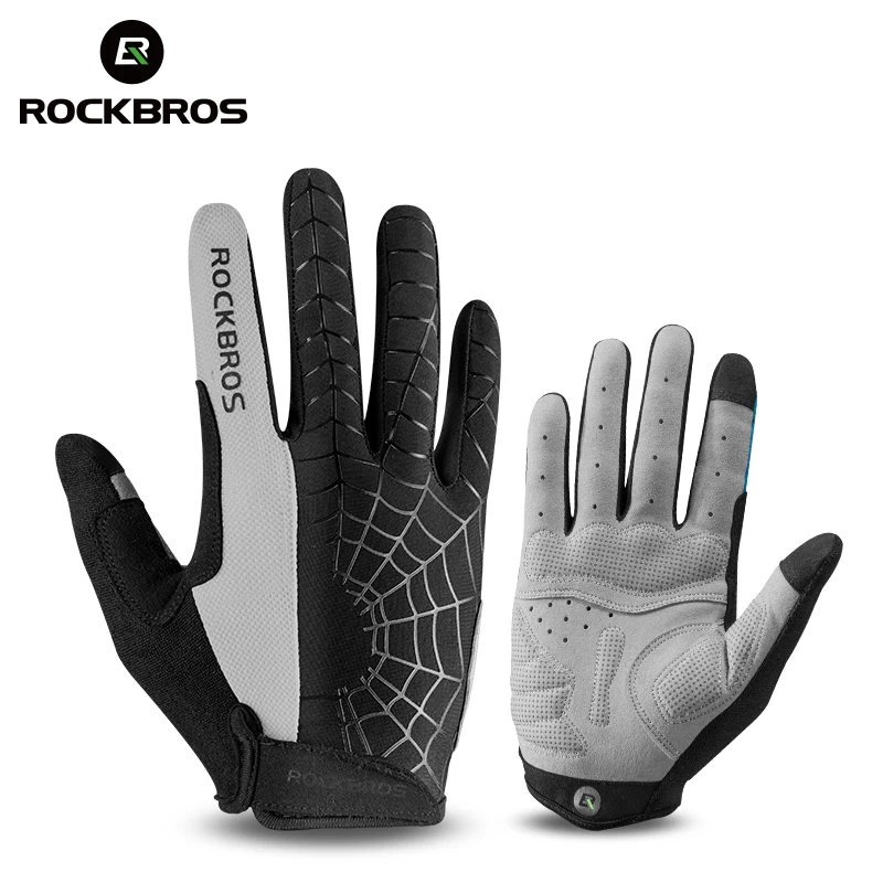 ROCKBROS يندبروف الدراجات دراجة قفازات اللمس شاشة ركوب MTB الدراجة القفازات الحرارية الدافئة دراجة نارية الشتاء الخريف دراجة الملابس