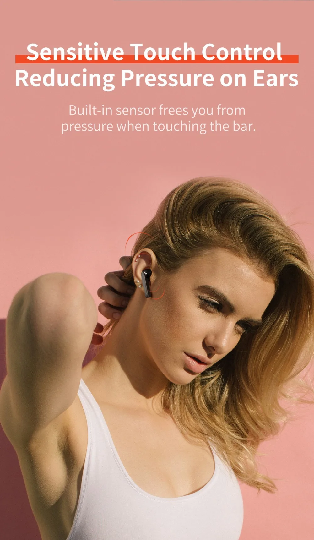 QCY T3 TWS отпечатков пальцев сенсорные беспроводные наушники Bluetooth V5.0 3D стерео наушники с двойным микрофоном