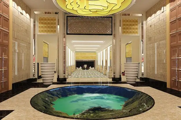 

wallpaper for bathroom waterproof Bathroom Hotel Lobby Canyon 3D Outdoor Land Painting