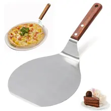 Cáscara de Espátula De Acero Inoxidable Pala de Pizza Turner Lifter Cake Plate Holder Pastelería Pala Cuchilla Hornear Herramientas Accesorios