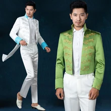 S-3XL Новая мужская одежда модный тонкий свадебный костюм жениха одежда для выступлений Swallowtai Большие размеры официальные костюмы