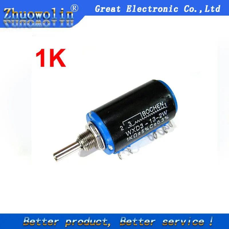 1pcs Precision Potentiometers 1K ohm Wirewound Multi Turn Potentiometer