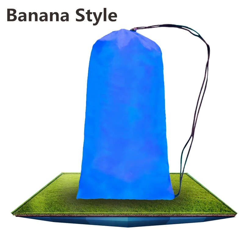 Открытый надувной фасоли мешок диван стул чехол шезлонг воздуха диван без наполнителя ленивый мешок Beanbag кровать пуф слоеный диван кемпинг стул - Цвет: Sapphire Banana