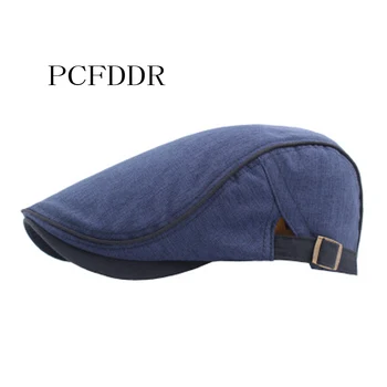 

PCFDDR Spring and Summer Fine Stripe Cotton, Ma, Beret, Young British Style Fashion Forward Duck Tongue Cap.
