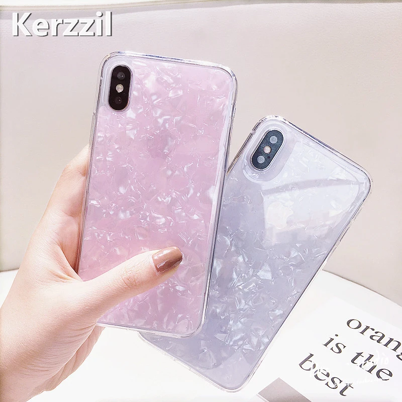 Чехол на корпус телефона Kerzzil Bling Conch для iPhone 8 Plus чехол 6 6s 7 X Модный мягкий из