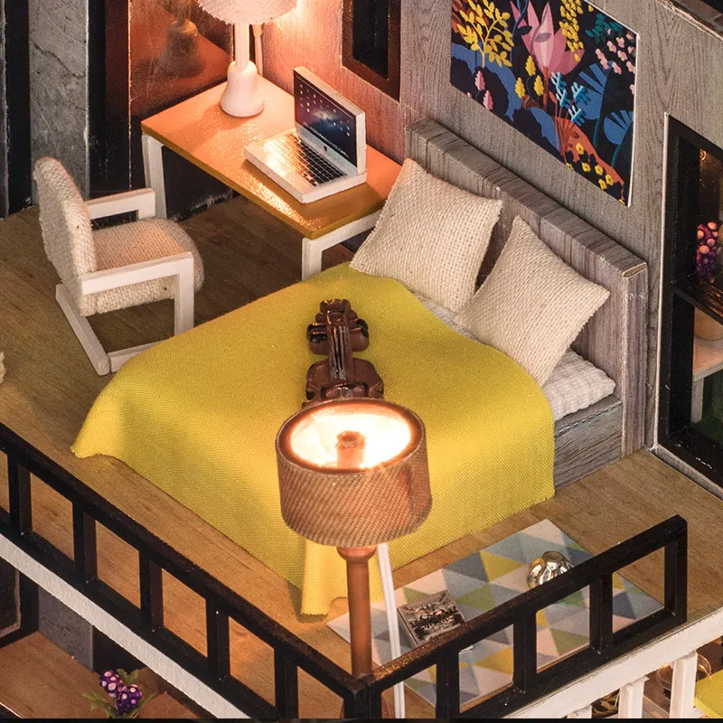 DIY Handmade Dollhouse September Forest Wooden Doll House Handmade Miniature Dollhouses Kit Music Box Toys For Girls Xmas Gifts