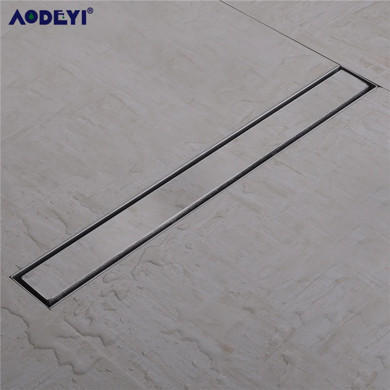 Günstig AODEYI 304 Edelstahl 60cm Fliesen Legen Rechteckigen Linear Anti Geruch Boden Ablauf Bad Hardware Unsichtbaren Dusche 11  208