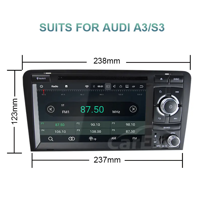 Sale 7 Inch Android 9.0/9.0 Car DVD Stereo Player for Audi A3/S3(2003-2013) With TPMS/OBD2/DAB+/GPS/WIFI FM GPS Radio Multimedia 27