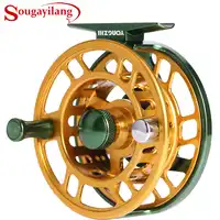 Sougayilang Fly Fishing Reel Light Weight 5/6WT Fly Reel Large Arbor Aluminum Fly Fishing Reel Hand-Changed Fishing Reel