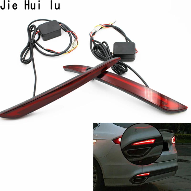 Taillight Style Red LED Rear Bumper Reflector driving Tail Brake Light