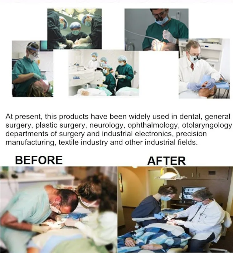 Lupa de Alta Intensidade de Luz Lupa Dental Cirurgião Operação Head Lamp Farol Cirúrgico 3.5x Led 9 led lupa dental cirurgião operação led head