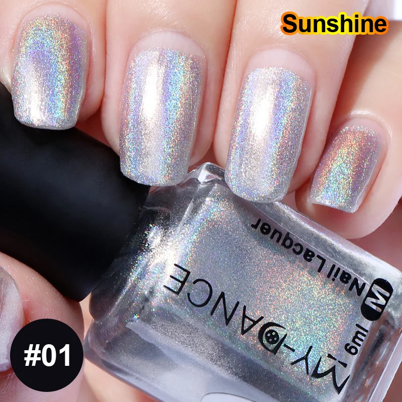 6ML Laser Diamond Holographic Holo Glitter Nail Polish Varnish Hologram