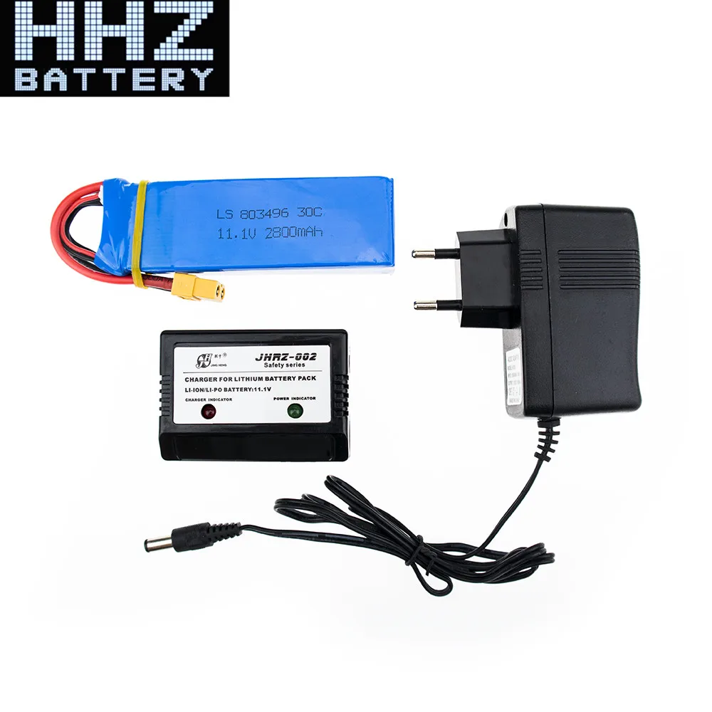 

Cheerson CX20 11.1V 2800mah 30C Li-po XT60 Battery Lipo with Smart Charger JHRZ-002 Set RC Quadcopter Spare Parts RC Battery