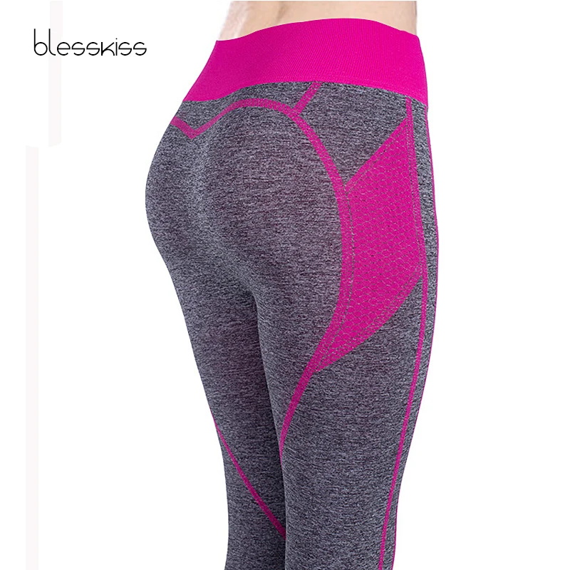 

Blesskiss Seamless Thin Soft Yoga Pants Lulu Leggins Sport Women Fitness Push Up Sport Leggings For gym Workout Running Tights