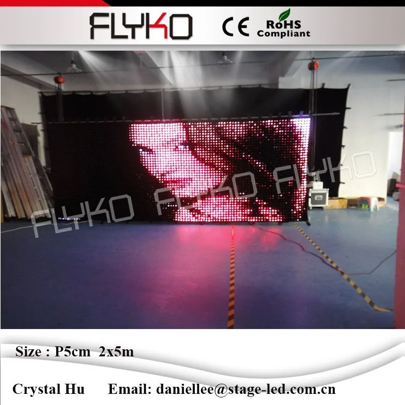 Flyko stage led vision занавес P5cm 2x5m размер может быть настроен светодиодный видео настенный программируемый