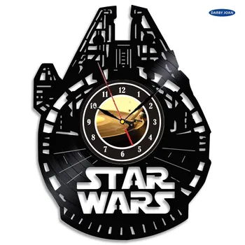 

Chewie Star Wars Vinyl Record Wall Clock Bedroom Decor, New Creative Star Wars Vinyl Clock Christmas Gift Idea