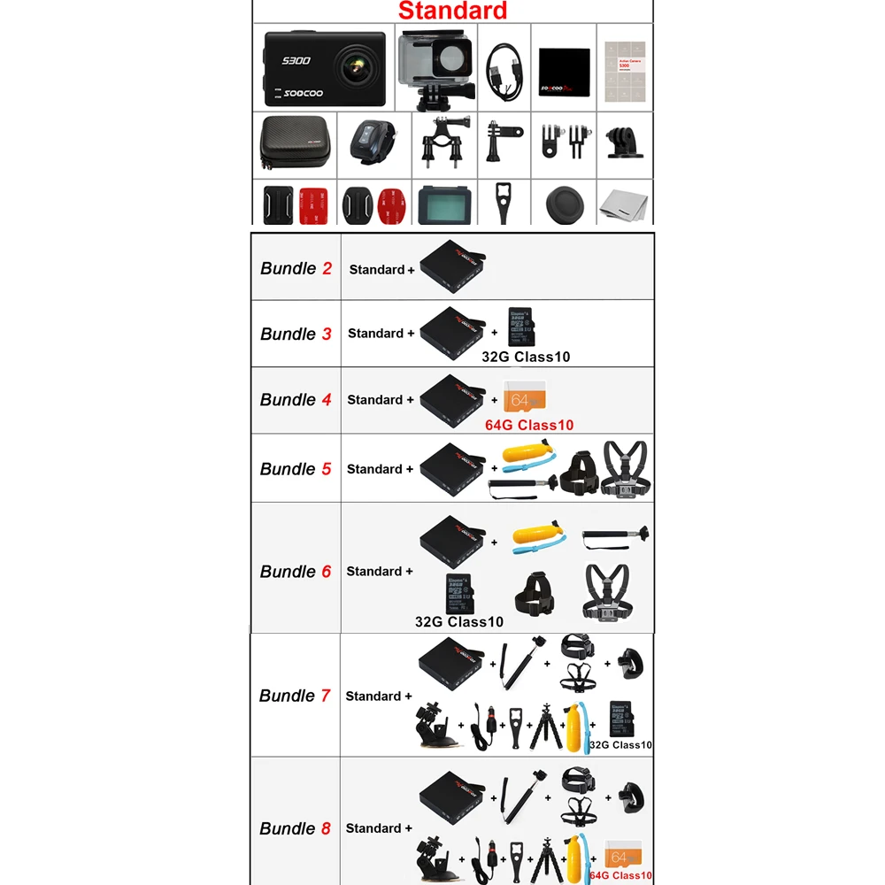 SOOCOO S300 4k экшн-камера Спорт под водой с дистанционным управлением внешний микрофон gps сенсорный экран Стабилизация изображения