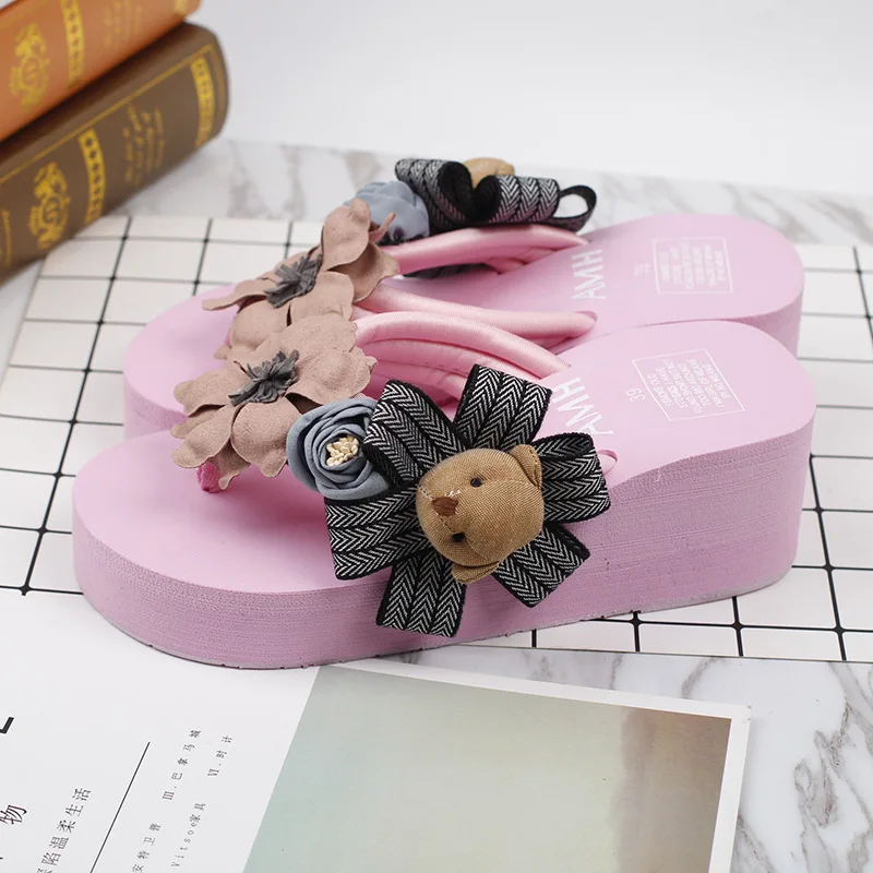 Female Summer Fashion Korean Most Comfortable Womens Slippers Flip Flops Shoes Discount Online 6cm72