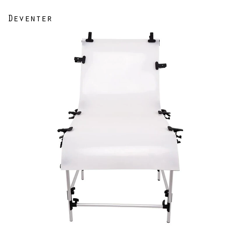 

Deventer Photography Photo Studio Foldable Photo Shooting Table with workbench Pure white PVC panel non-glare detachable